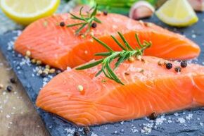 Salmon fillet in the diet of a man with decreased libido.