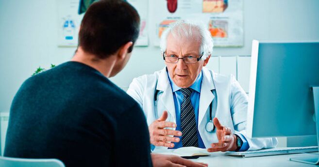 A doctor advises a man on drugs to improve potency.